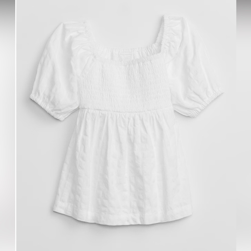 NWT babyGap 5 year Smocked Puff Sleeve Top